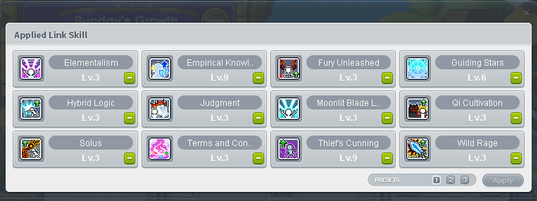Bossing link skill setup
